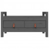 Banco de recibidor madera maciza de pino gris 80x40x43 cm 3