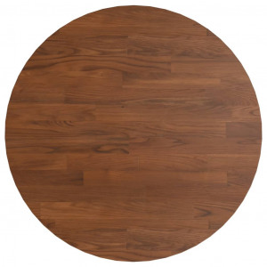 Tablero de mesa redonda madera de roble marrón oscuro Ø40x1.5cm H