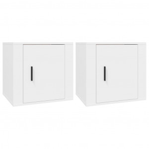 Mesas de cabeceira 2 pcs 50x39x47 cm branco H
