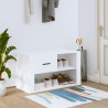 Mueble zapatero madera contrachapada blanco 80x35x45 cm 1