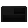 Mueble zapatero madera contrachapada negro 80x35x45 cm 5
