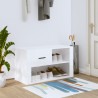 Mueble zapatero madera contrachapada blanco brillo 80x35x45 cm 1