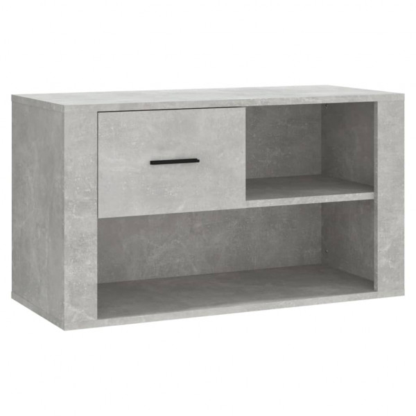 Mueble zapatero madera contrachapada gris hormigón 80x35x45 cm M 2