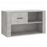 Mueble zapatero madera contrachapada gris hormigón 80x35x45 cm 2