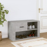 Mueble zapatero madera contrachapada gris hormigón 80x35x45 cm 3