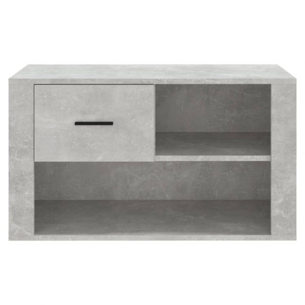 Mueble zapatero madera contrachapada gris hormigón 80x35x45 cm M 5