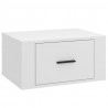 Mesa de cabeceira de parede 50x36x25 cm branco 2