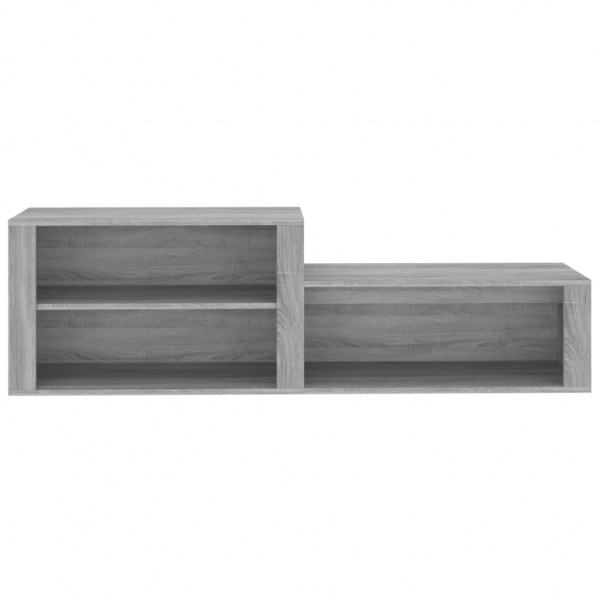 Mueble zapatero madera contrachapada gris Sonoma 150x35x45 cm M 5