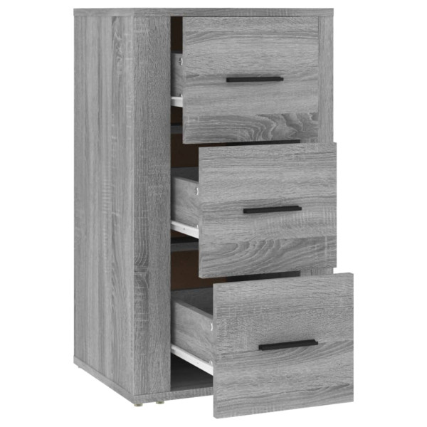 Aparador de madera contrachapada gris Sonoma 40x33x70 cm M 4