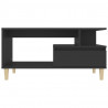 Mesa de centro madera contrachapada negro 90x49x45 cm 5
