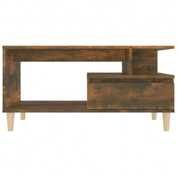 Mesa de centro madera contrachapada roble ahumado 90x49x45 cm M 5