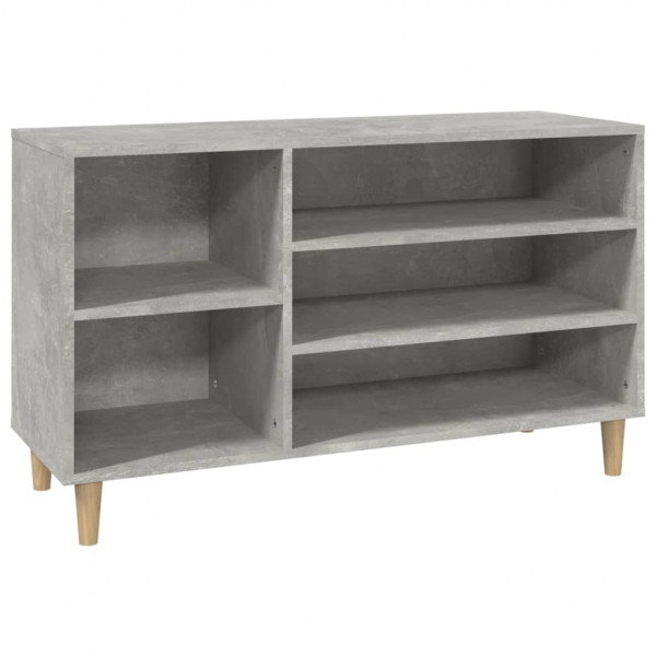 Mueble zapatero madera contrachapada gris hormigón 102x36x60 cm M 2