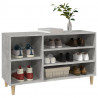 Mueble zapatero madera contrachapada gris hormigón 102x36x60 cm 4