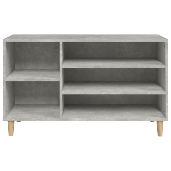 Mueble zapatero madera contrachapada gris hormigón 102x36x60 cm M 5
