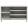 Mueble zapatero madera contrachapada gris hormigón 102x36x60 cm 5