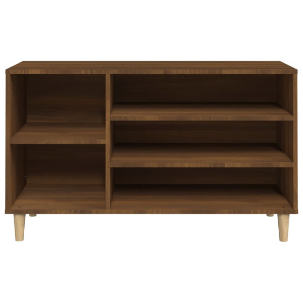 Mueble zapatero madera contrachapada roble marrón 102x36x60 cm M 5