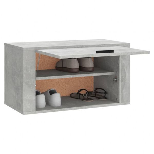 Mueble zapatero pared contrachapada gris hormigón 70x35x38 cm M 4