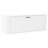 Mueble zapatero pared madera contrachapada blanco 100x35x38 cm 2