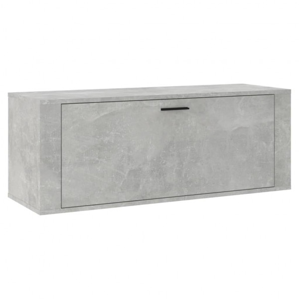 Mueble zapatero pared contrachapada gris hormigón 100x35x38 cm M 2