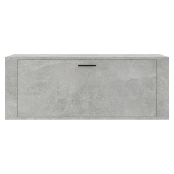 Mueble zapatero pared contrachapada gris hormigón 100x35x38 cm M 5