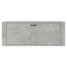 Mueble zapatero pared contrachapada gris hormigón 100x35x38 cm 5