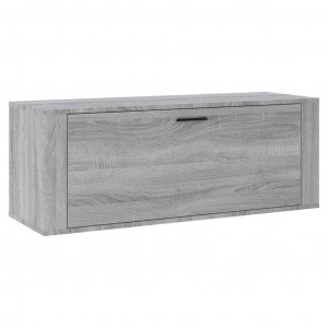 Mueble zapatero pared contrachapada gris Sonoma 100x35x38 cm H