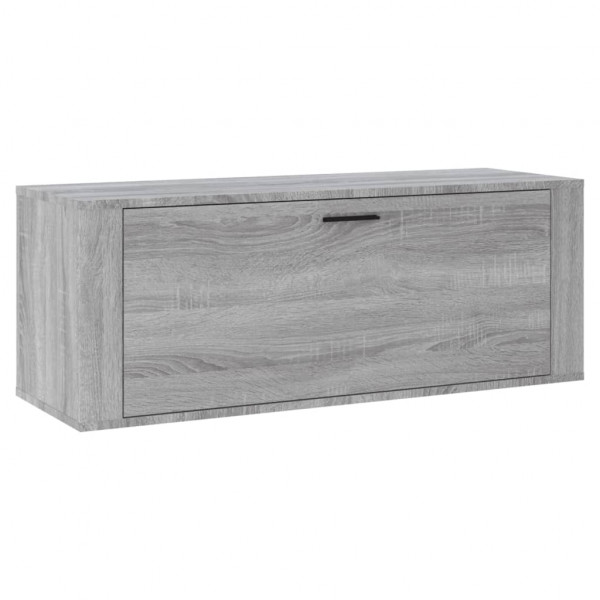 Mueble zapatero pared contrachapada gris Sonoma 100x35x38 cm M 2