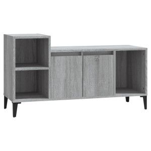 Mueble de TV madera contrachapada gris Sonoma 100x35x55 cm H