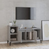 Mueble de TV madera contrachapada gris Sonoma 100x35x55 cm 3