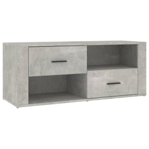Mueble para TV contrachapada gris hormigón 100x35x40 cm H