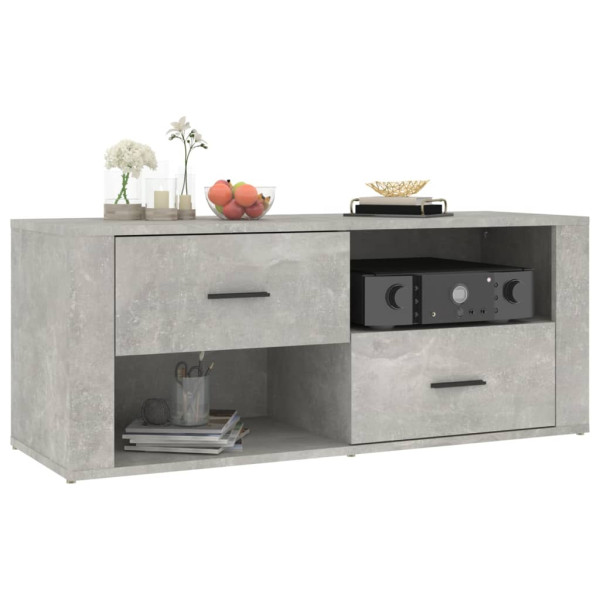 Mueble para TV contrachapada gris hormigón 100x35x40 cm M 4