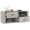 Mueble para TV contrachapada gris hormigón 100x35x40 cm 5