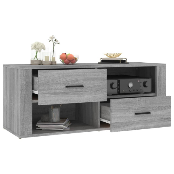 Mueble de TV madera contrachapada gris Sonoma 100x35x40 cm M 5