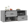 Mueble de TV madera contrachapada gris Sonoma 100x35x40 cm 5