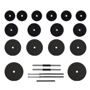 Juego de barras y mancuernas con discos 60 kg H