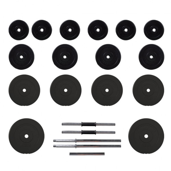 Juego de barras y mancuernas con discos 60 kg M 2