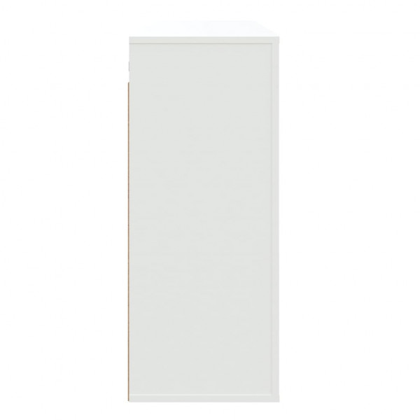 Armario de pared madera contrachapada blanco 80x33x80 cm M 5