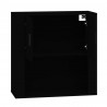 Armario de pared madera contrachapada negro 80x33x80 cm 4