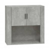 Armario de pared madera contrachapada gris hormigón 80x33x80 cm 2