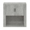 Armario de pared madera contrachapada gris hormigón 80x33x80 cm 3