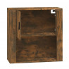 Armario de pared madera contrachapada roble ahumado 80x33x80 cm 4