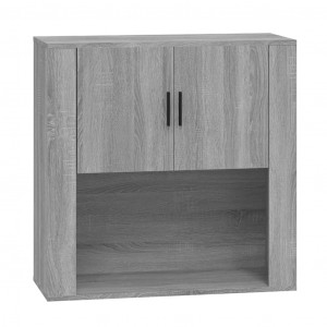 Armario de pared madera contrachapada gris Sonoma 80x33x80 cm H