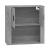 Armario de pared madera contrachapada gris Sonoma 80x33x80 cm 4