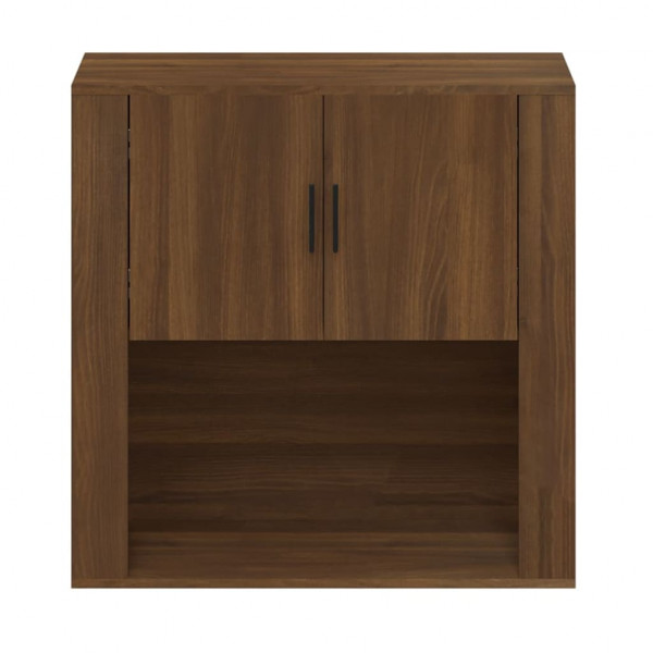 Armario de pared madera contrachapada marrón roble 80x33x80 cm M 3
