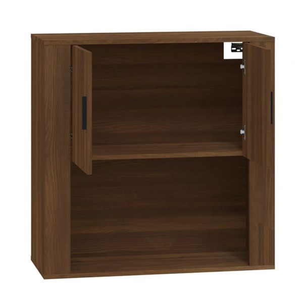 Armario de pared madera contrachapada marrón roble 80x33x80 cm M 4