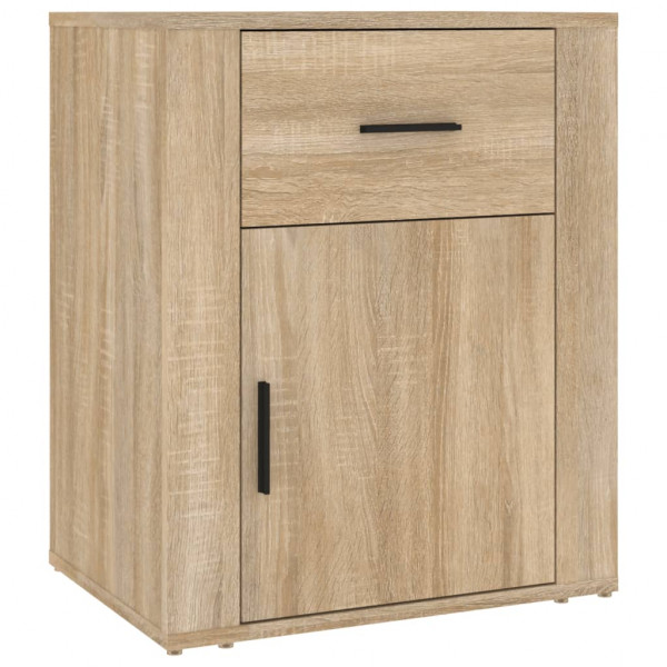 Mesita de noche madera contrachapada roble sonoma 50x36x60 cm M 2