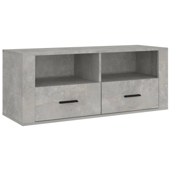 Mueble para TV contrachapada gris hormigón 100x35x40 cm M 2