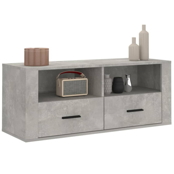 Mueble para TV contrachapada gris hormigón 100x35x40 cm M 4
