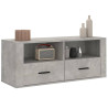 Mueble para TV contrachapada gris hormigón 100x35x40 cm 4