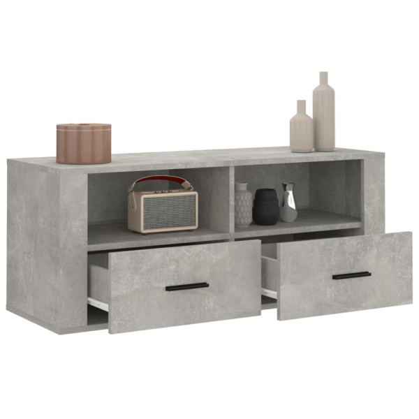 Mueble para TV contrachapada gris hormigón 100x35x40 cm M 5